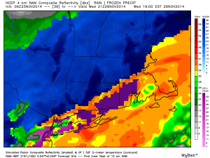 Notice the mix southern CT, but also the deep blue indicating the moderate to heavier snow.  